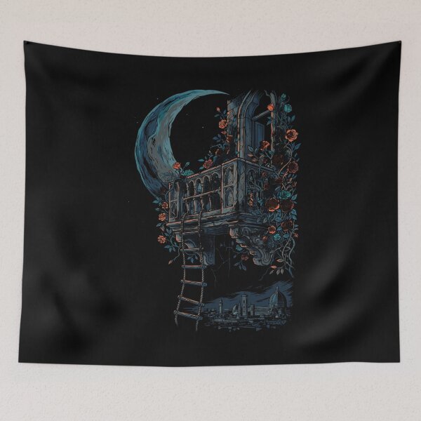 Item preview, Romeo And Juliet Balcony Night Verona Rope Ladder Moon designed and sold by Fenay Designs.