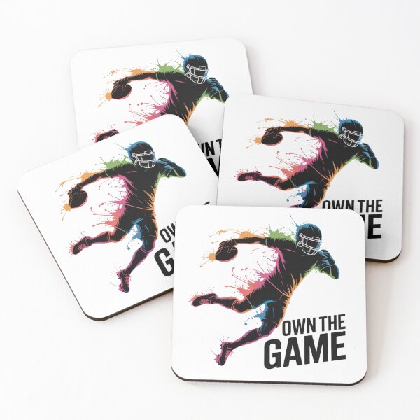 Item preview, Own The Game American Football Player Splash Art – Bold Sports Motivation Design designed and sold by ABLAT-CREATIONS.