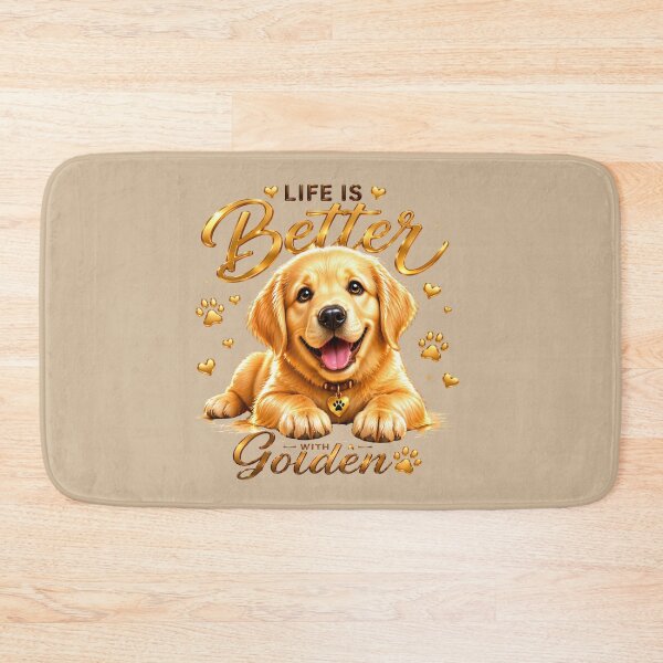 Item preview, Golden Retriever Puppy - Cute Smiling Dog Illustration designed and sold by Nature's Palette.