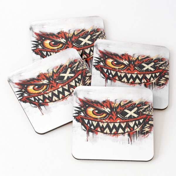 Item preview, Chaos Grin — Aggressive Street Art Monster Face | Urban Graffiti Graphic Design | Edgy Streetwear Tee & Poster Print designed and sold by SketchSyndicate.