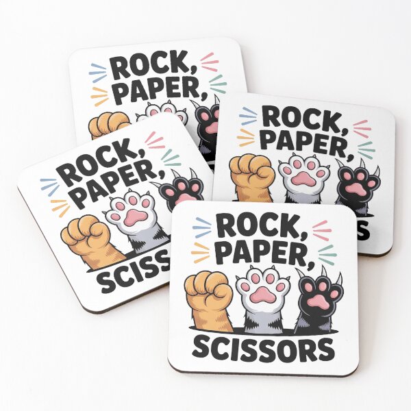 Item preview, Rock Paper Scissors Cat Funny Cat Lover Design designed and sold by Cool-cat-art.