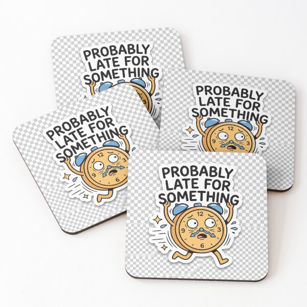 Item preview, Probably Late For Something Funny Alarm Clock Sticker designed and sold by R & K Fashions.