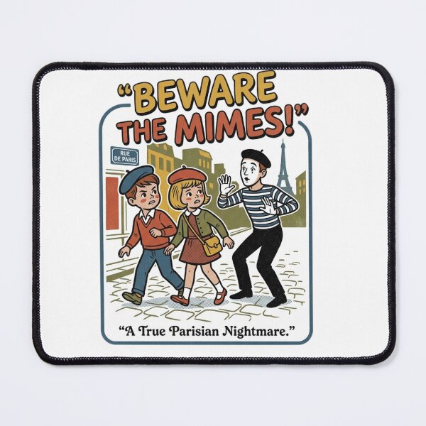 Item preview, Vintage Kitsch Paris Mime Nightmare Satire Art designed and sold by VelvetArchives.