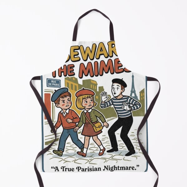 Item preview, Vintage Kitsch Paris Mime Nightmare Satire Art designed and sold by VelvetArchives.