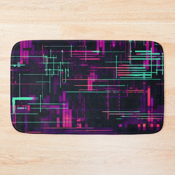 Item preview, Electric Signal Grid Neon Cyberpunk Pattern designed and sold by Hashola Designs.