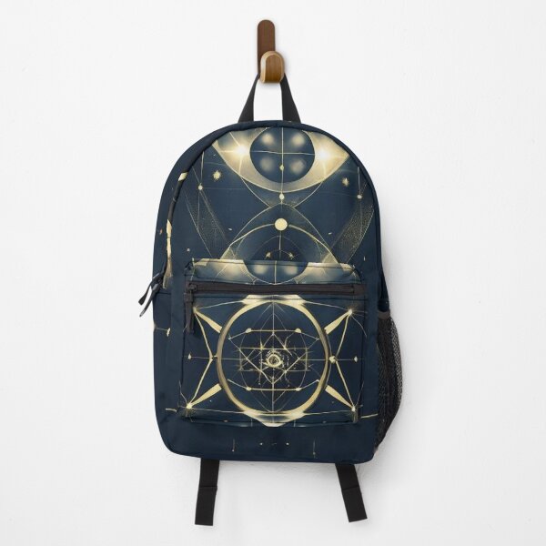Item preview, Universal Balance Sacred Geometry Symmetry Design – 6th Design of Sacred Series in Gold on Navy designed and sold by ArtivaNest.