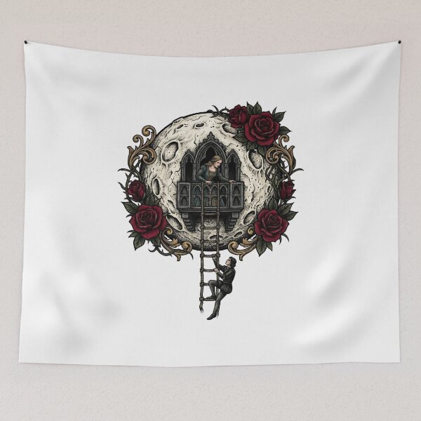 Item preview, Romeo And Juliet Balcony Scene Rope Ladder Vintage Moon designed and sold by Fenay Designs.