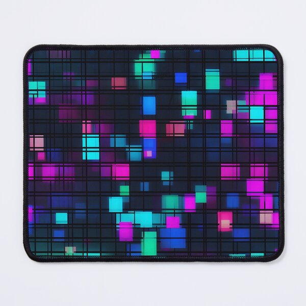Item preview, Neon Pulse Grid Futuristic Geometric Pattern designed and sold by Hashola Designs.
