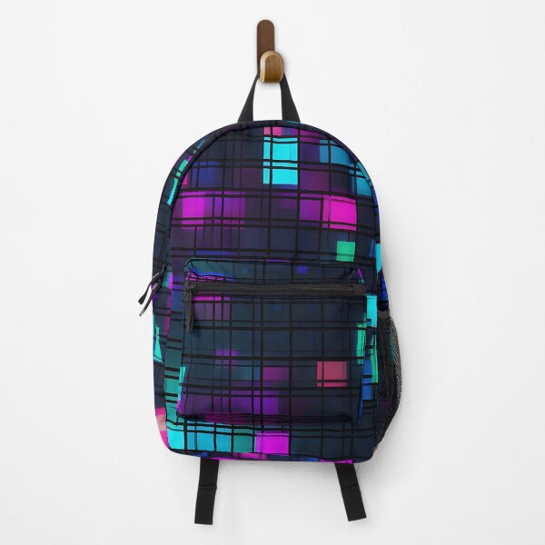 Item preview, Neon Pulse Grid Futuristic Geometric Pattern designed and sold by Hashola Designs.