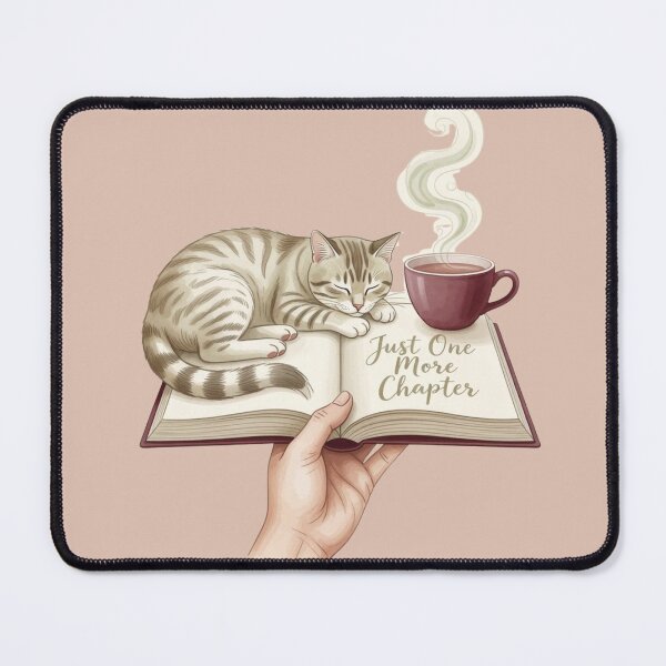 Item preview, Just One More Chapter — Cozy Reader Cat Book Lover Watercolor Tee designed and sold by kosimazaki.