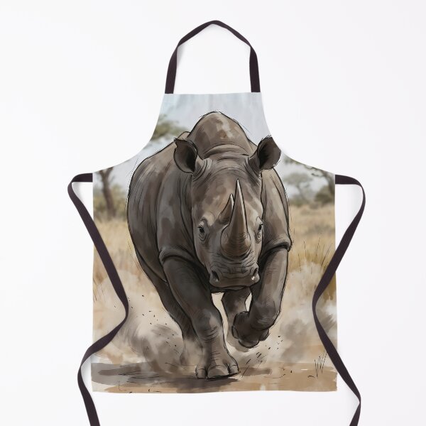 Item preview, Black Rhinoceros Diceros Africa Serengeti Savanna Landscape designed and sold by RubisLeaf.