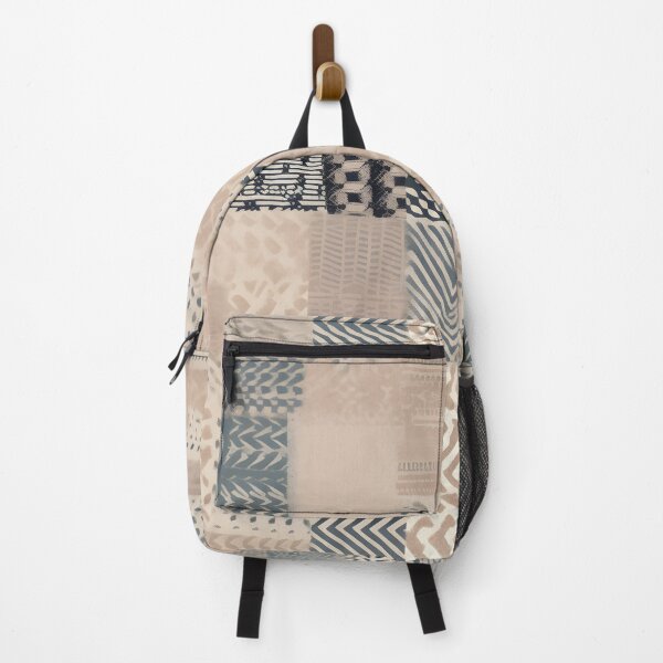 Item preview, Soft Earth Geometry Neutral Patchwork Pattern designed and sold by Hashola Designs.
