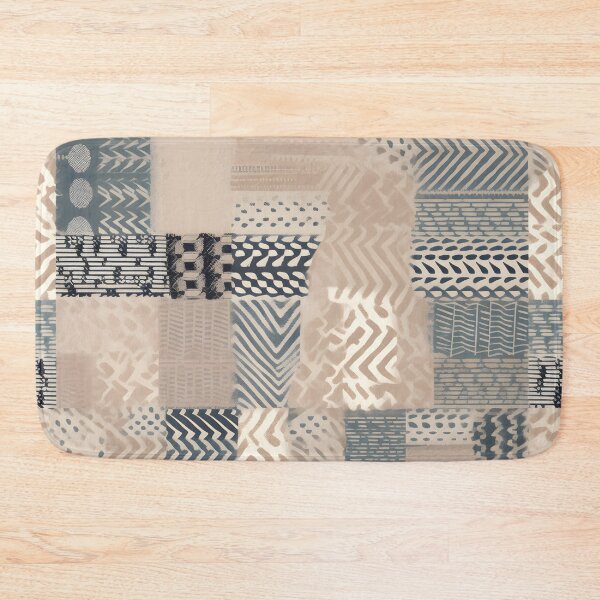 Item preview, Soft Earth Geometry Neutral Patchwork Pattern designed and sold by Hashola Designs.