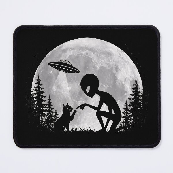 Item preview, Alien Cat Funny UFO Moon Cute Cats Lover Gifts designed and sold by JerdbordinShop.