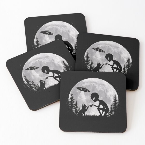 Item preview, Alien Cat Funny UFO Moon Cute Cats Lover Gifts designed and sold by JerdbordinShop.