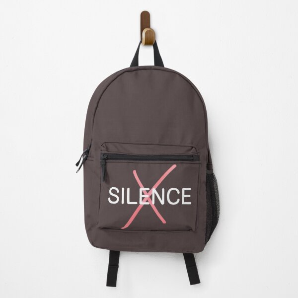 Item preview, Break The Silence — Minimal Pink X Typography Design | Empowerment Quote Art | Bold Statement Graphic Tee & Poster designed and sold by SketchSyndicate.
