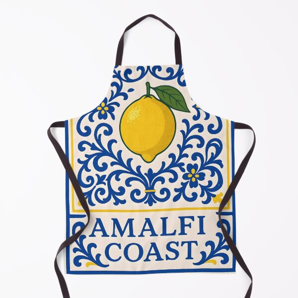 Item preview, Amalfi Coast Lemon – Blue Ornament Tile Italia Design designed and sold by EmeraldeaArt.