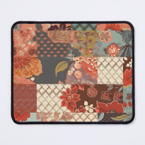 Item preview, Rustic Bloom Patchwork Floral Pattern designed and sold by Hashola Designs.