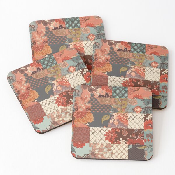 Item preview, Rustic Bloom Patchwork Floral Pattern designed and sold by Hashola Designs.