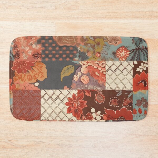 Item preview, Rustic Bloom Patchwork Floral Pattern designed and sold by Hashola Designs.