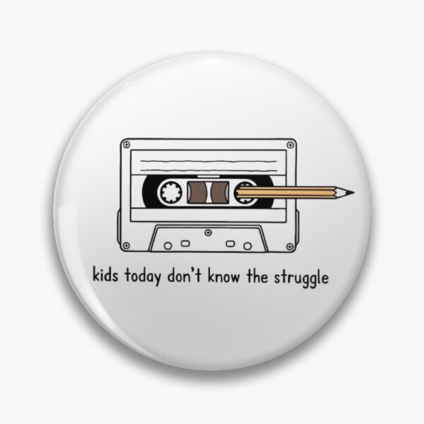 Item preview, Retro Cassette & Pencil Design – “Kids Today Don’t Know the Struggle” designed and sold by Moonrock Design.