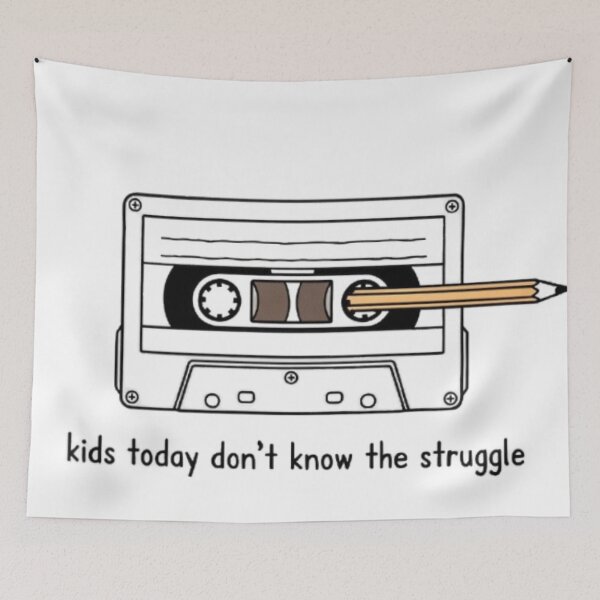 Item preview, Retro Cassette & Pencil Design – “Kids Today Don’t Know the Struggle” designed and sold by Moonrock Design.