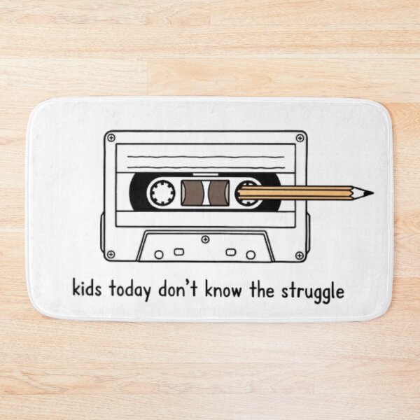 Item preview, Retro Cassette & Pencil Design – “Kids Today Don’t Know the Struggle” designed and sold by Moonrock Design.