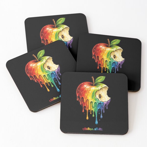 Item preview, Pride | Rainbow Melt Apple – Dripping Fruit Art designed and sold by Charco.Store – Bold Expressive Graphics & Alt Streetwear Art.