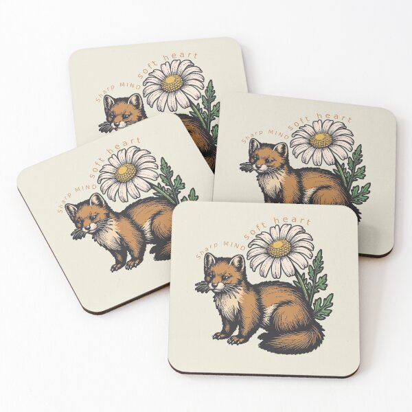 Item preview, Sharp Mind Soft Heart Vintage Marten Daisy Botanical Art designed and sold by AlexandraSand.