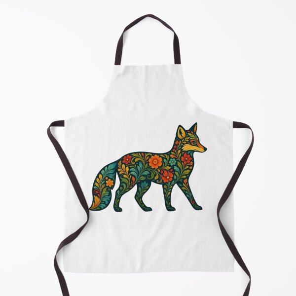 Item preview, Floral Fox Folk Art – Botanical Animal Design designed and sold by LONE SPIRIT CO..