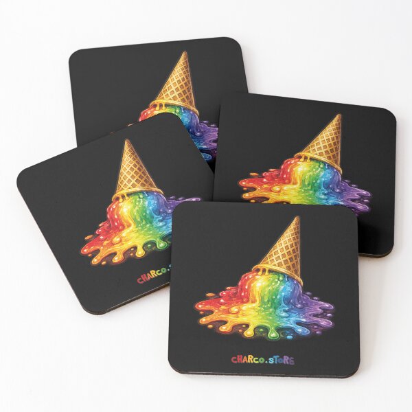 Item preview, Pride | Rainbow Melt Ice Cream – Dripping Dessert Art designed and sold by Charco.Store – Bold Expressive Graphics & Alt Streetwear Art.