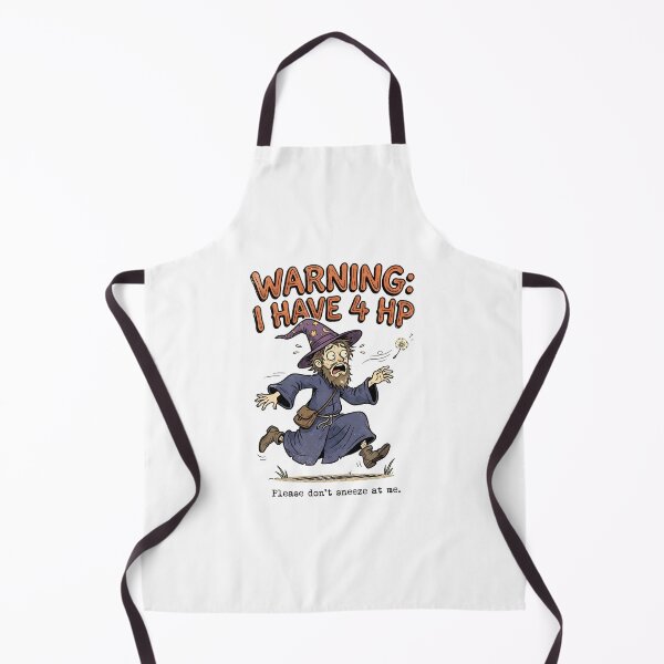 Item preview, Warning I Have 4 HP Please Dont Sneeze At Me Funny Wizard Sorcerer RPG designed and sold by Fenay Designs.