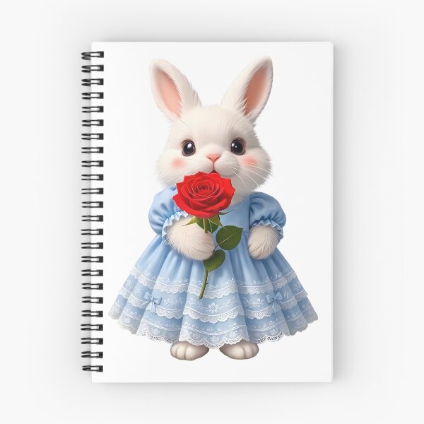 Item preview, Sweet Victorian Bunny with Red Rose – Coquette Nursery Art designed and sold by lovelistivkaa.