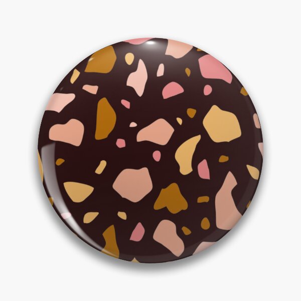 Item preview, Warm Earthy Terrazzo Pattern on Black designed and sold by TZAR WORKS.