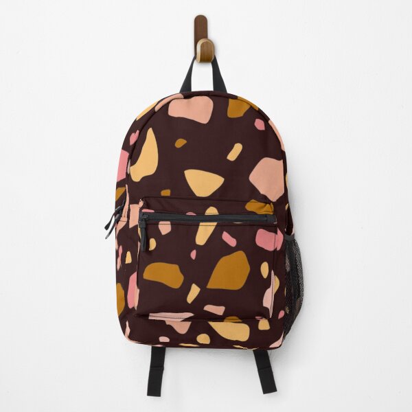 Item preview, Warm Earthy Terrazzo Pattern on Black designed and sold by TZAR WORKS.