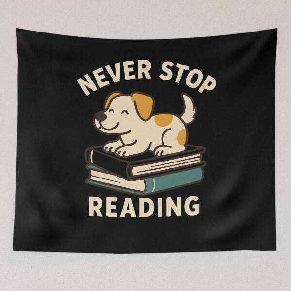 Item preview, Cute Dog Book Lover Never Stop Reading designed and sold by SiarheiYur.
