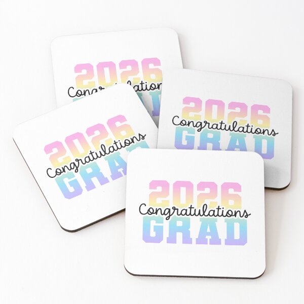 Item preview, 2026 Congratulations Grad - Pastel Rainbow designed and sold by GlitterArtySVG.
