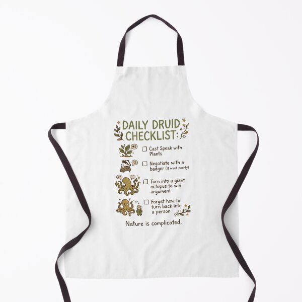 Item preview, Daily Druid Checklist Speak With Plants Negotiate Badger Octopus Nature Is Complicated designed and sold by Fenay Designs.