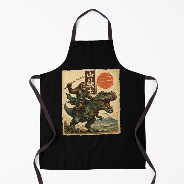 Item preview, Samurai Bigfoot Riding Dinosaur Epic Fusion designed and sold by SiarheiYur.