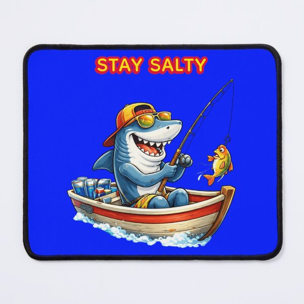 Item preview, Stay Salty – Vacation Shark Fishing Meme designed and sold by TitanGiggle .