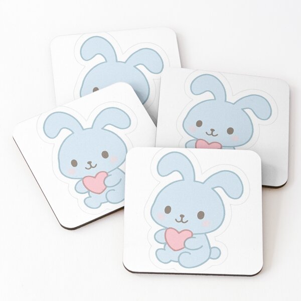 Item preview, Blue Bunny Cute Sticker – Soft Pastel Kawaii Style designed and sold by designpgigi.