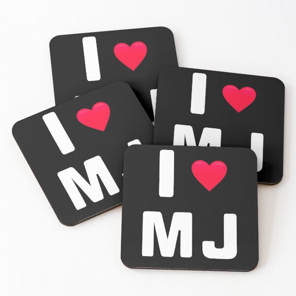Item preview, I love MJ Michael Fan white text with red heart designed and sold by Artonmytee.