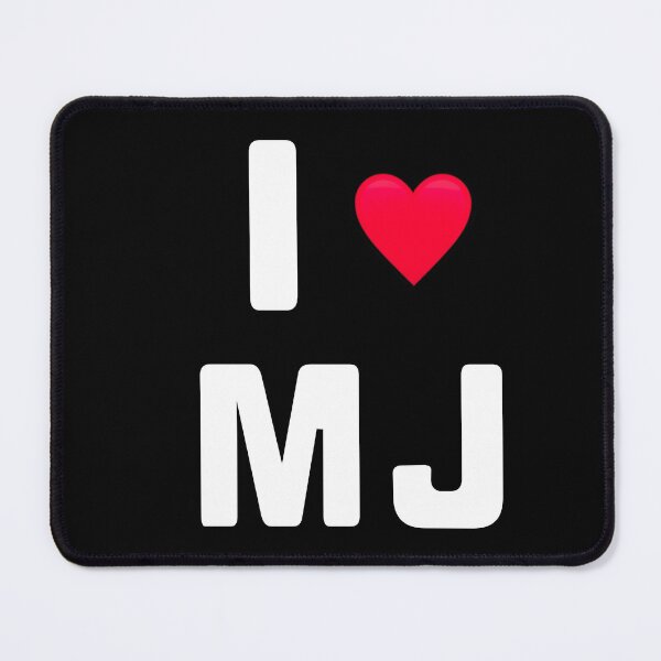 Item preview, I love MJ Michael Fan white text with red heart designed and sold by Artonmytee.