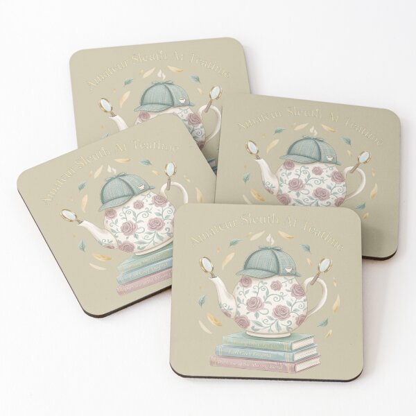 Item preview, Amateur Sleuth At Teatime — Vintage Teapot Detective Cozy Mystery Tee designed and sold by kosimazaki.