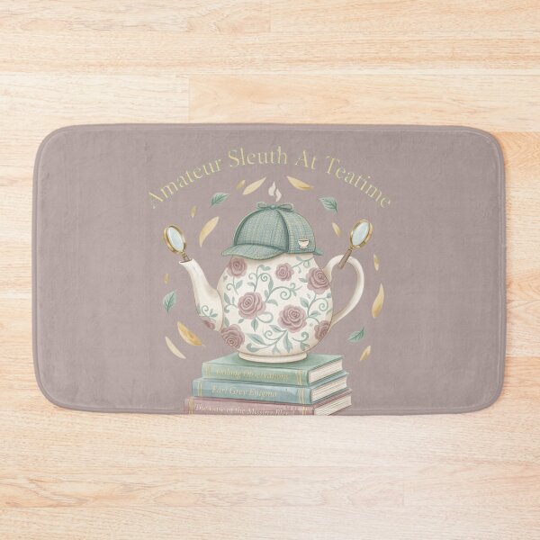 Item preview, Amateur Sleuth At Teatime — Vintage Teapot Detective Cozy Mystery Tee designed and sold by kosimazaki.