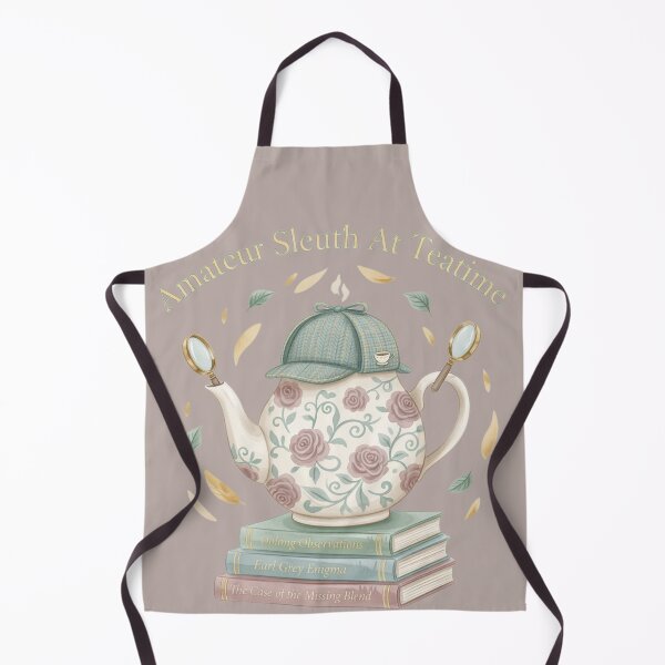 Item preview, Amateur Sleuth At Teatime — Vintage Teapot Detective Cozy Mystery Tee designed and sold by kosimazaki.