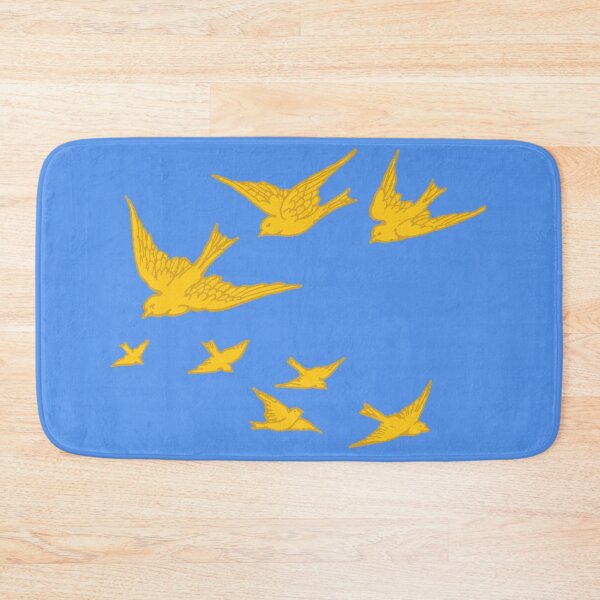 Item preview, Flight of Peaceful Pigeon Birds in Blue Sky | Golden Wings Nature Illustrated designed and sold by Based History.