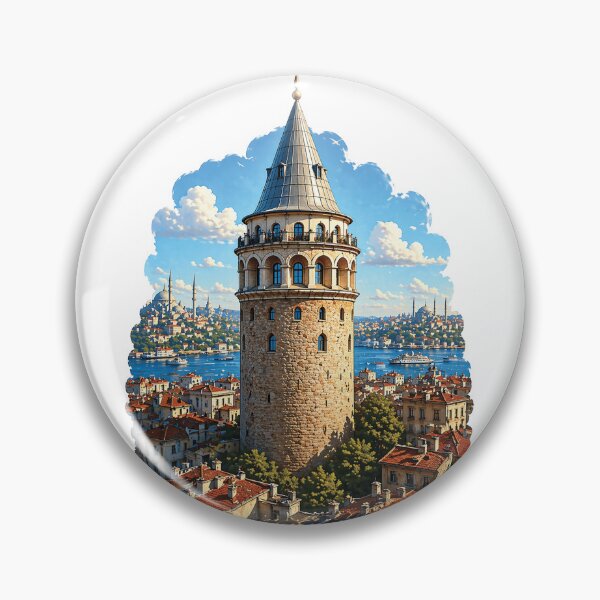 Item preview, Historic Galata Tower Istanbul Cityscape designed and sold by AmJoJoe.