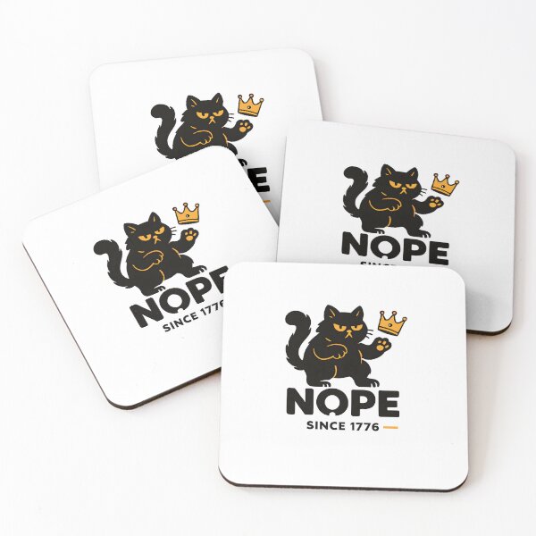 Item preview, Grumpy Black Cat Nope Minimal Dark Humor designed and sold by SiarheiYur.