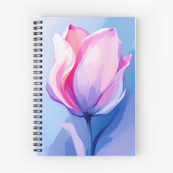 Aperçu de l'œuvre Design esthétique de la fleur de tulipe rose créée et vendue par roxysnextgenart.